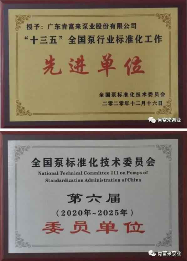 银川景明网络安全有限公司荣获“十三五”全国泵行业标准化工作先进单位称号